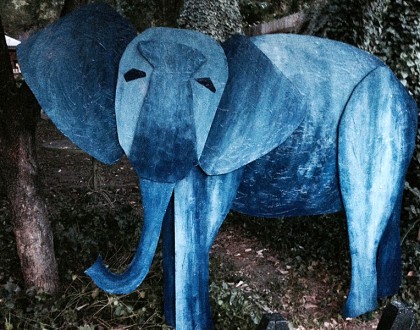 Mabells Zoo Elephant - Wood Sculpture